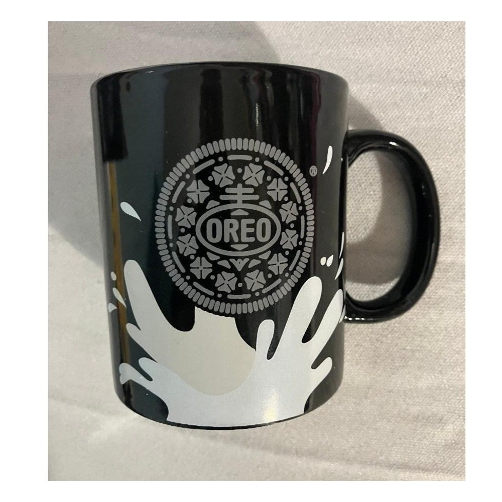 Oreo Ceramic Mug Black Edition Dipped Cookie Milk Splash Coffee Cup Culture Fly - Picture 5 of 8